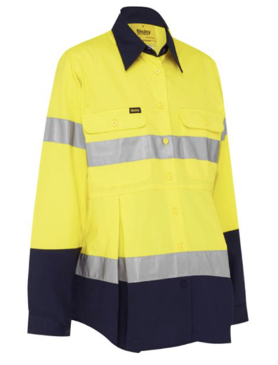 Picture of BISLEY Women'S Taped Hi Vis Maternity Drill Shirt
